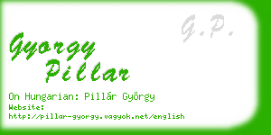 gyorgy pillar business card